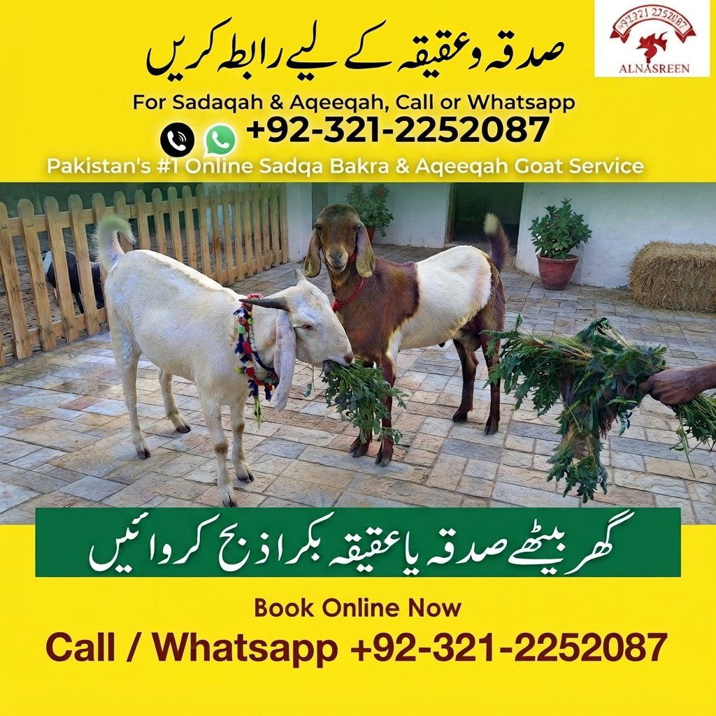 Donate Sadqa & Aqiqah Bakra – Online Sadqa Bakra Service in Pakistan