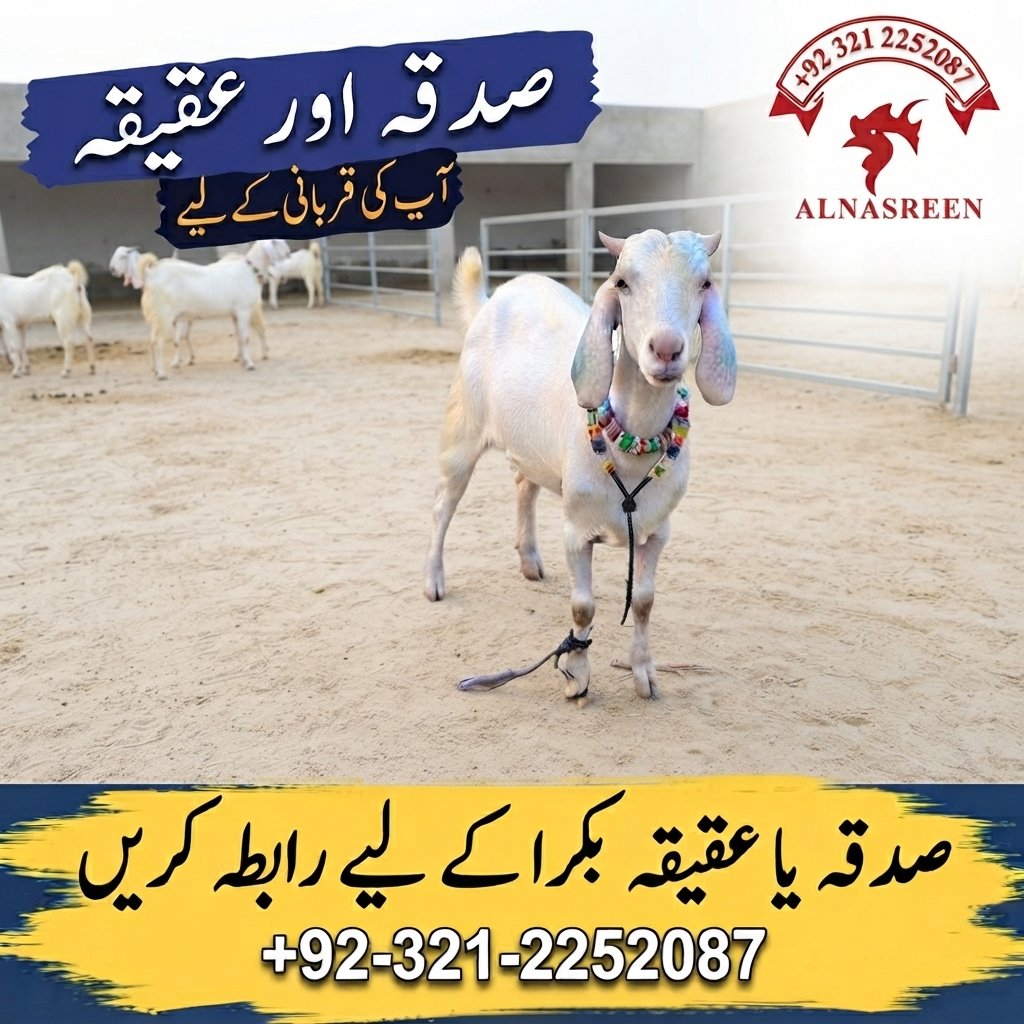 Donate Sadqa Bakra Online with ALNASREEN